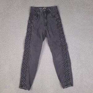 Vintage Denim Republic Jeans Girls Size 7/8‎ Black High Rise Denim Faded